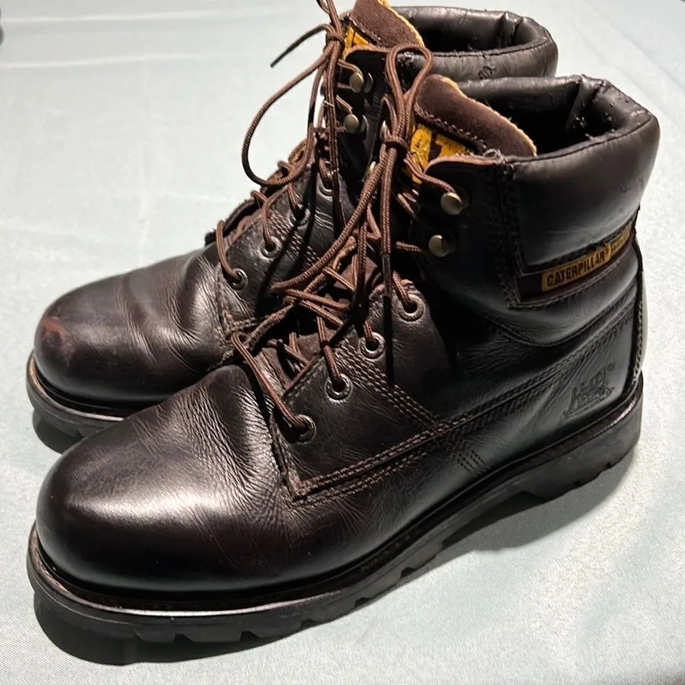 CAT Men Burgundy Colorado‎ Leather Boots Size 12 B52
